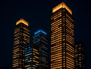 tall high rise center of excellence demonstrating organizational growth