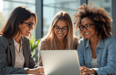Women working in a center of excellence